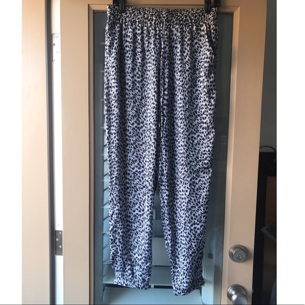 Michael Kors leopard silky joggers SIZE M